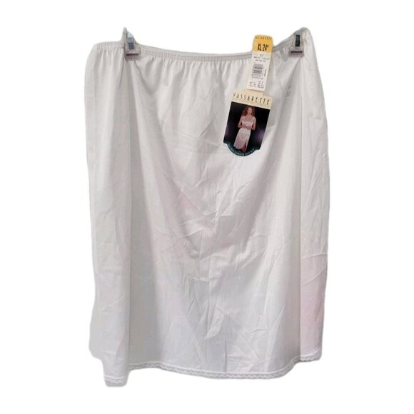 Vassarette Half Slip XL 24” NWT Women's Style 11122 White Ice Vintage Old Stock - Picture 1 of 3